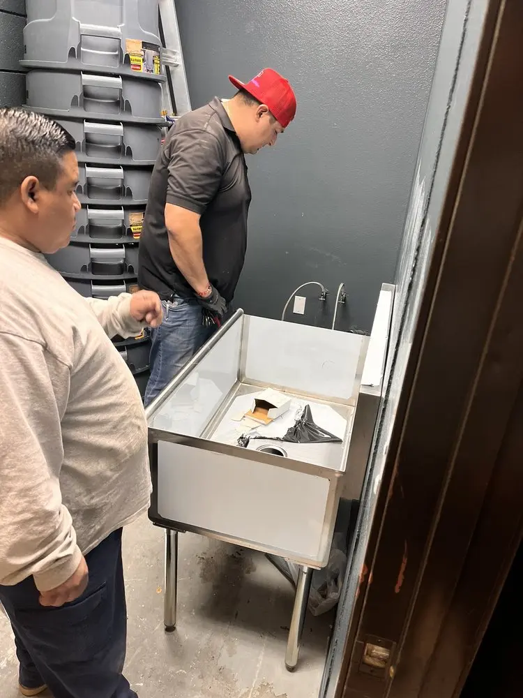 Commercial plumbing and sink installation in Rockdale